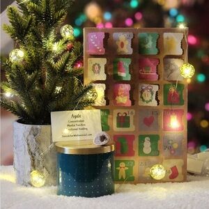 Gemstone Crystal Advent Calendar in Kraft Brown